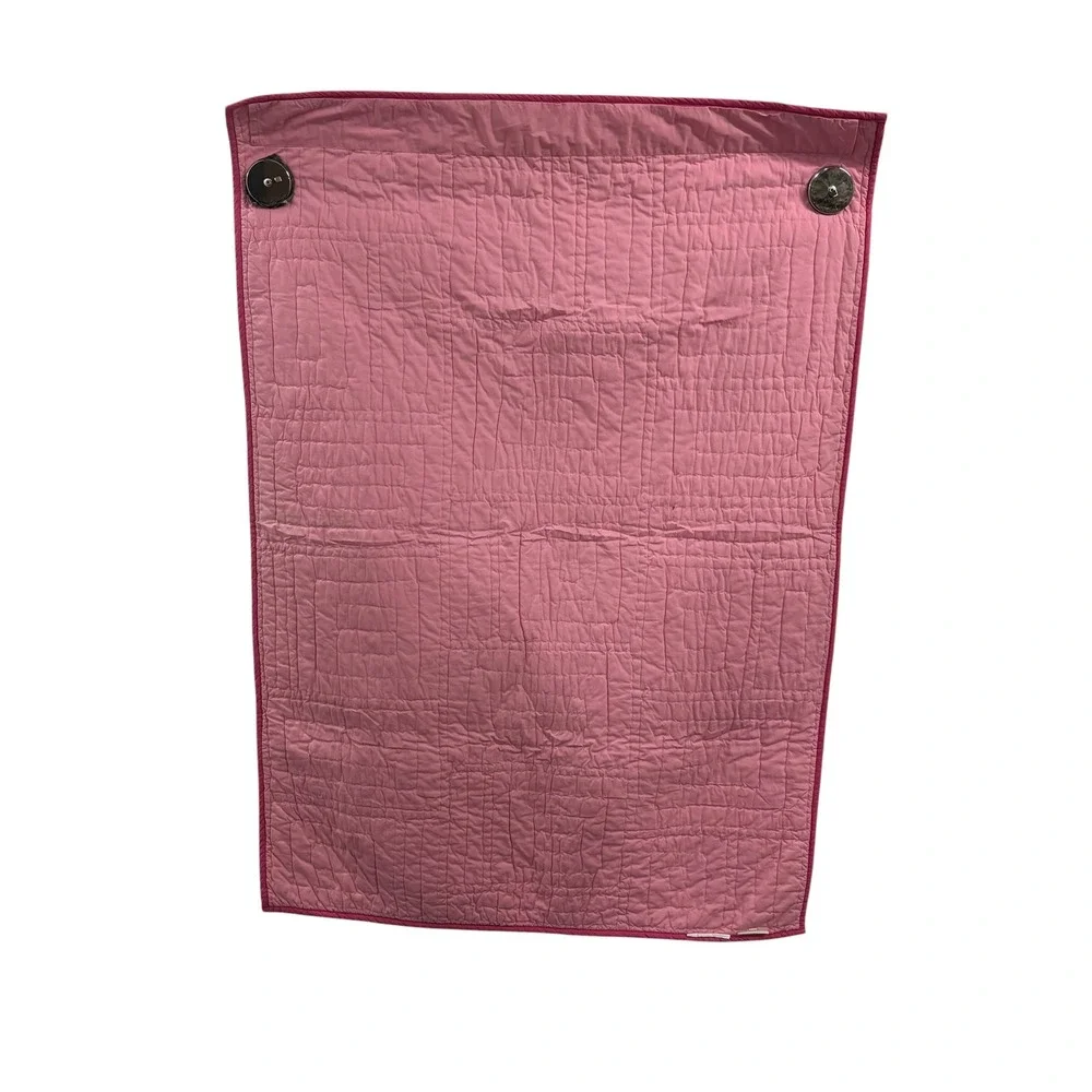 Pottery Barn Kids Patchwork Floral Butterfly Quilt Wall Hanging Pink 33x46